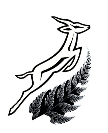 Springbok and Silver Fern Springbok Nails, South African Tattoo Ideas, Springbok Tattoo, South African Tattoo, Globe Tattoos, Springbok Rugby, Georgia House, Nail Art Stencils, African Tattoo