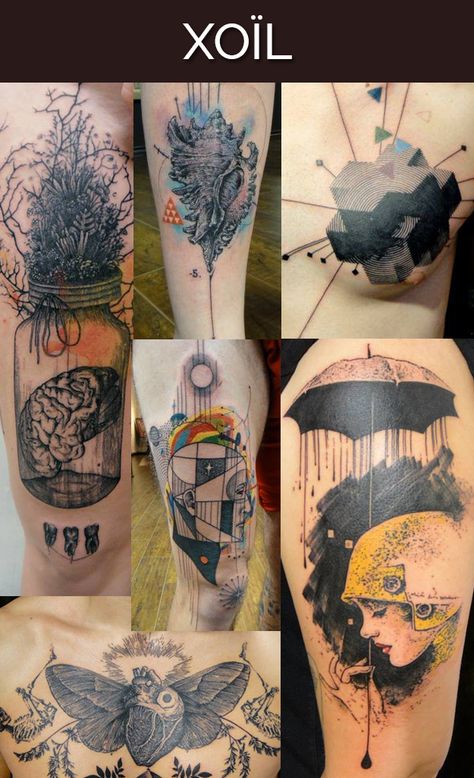 Xoïl in Paris, France | The 13 Coolest Tattoo Artists In The World Xoil Tattoo, France Tattoo, David Hale, French Tattoo, Worlds Best Tattoos, Kunst Tattoos, Tattoos Geometric, Geniale Tattoos, Different Tattoos