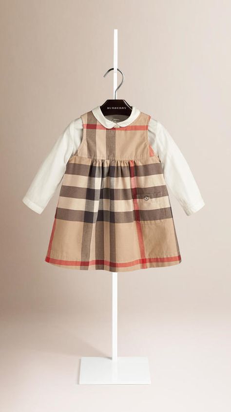 Burberry Check Cotton Dress Burberry Baby Girl, Soft Cotton Dress, Burberry Dress, Sewing Kids Clothes, Designer Baby Clothes, Burberry Kids, Fragrances For Women, Kids Wardrobe