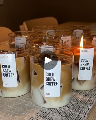 Making iced coffee candles | These look so tasty 😂 | By LADbibleFacebook How To Make Coffee Candles, Candle Making Fall Scents, Tea Candles Ideas Decor, Iced Coffee Candle Diy, Coffee Candle Ideas, Coffee Candle Diy, Iced Coffee Candle, Making Iced Coffee, Diy Iced Coffee