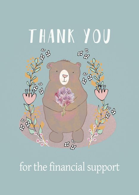 Thank you for the financial support, Illustration, Bear with Heart card #Ad , #ad, #Illustration, #support, #financial, #card Cute Bear Illustration, Cute Greetings, Support Illustration, Illustration Bear, Friendship Messages, Support Quotes, Ad Illustration, Bear Card, Thank You Quotes