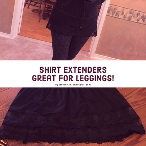 A Shirt Extender is Ideal When You Wear Leggings. I found this item to be very handy - it allowed me to use my shorter tops with my leggings. I was always restricted to longer tops, but a shirt extender lets you dig deeper into your wardrobe. They're designed to cover your butt. #shirtextenders #shirtextenderforleggings #leggings Shirt Extenders, Shirt Extender, Reworked Clothing, Colorful Sweatshirt, Dig Deeper, Shirts For Leggings, Best Leggings, New Wardrobe, Long Sweaters