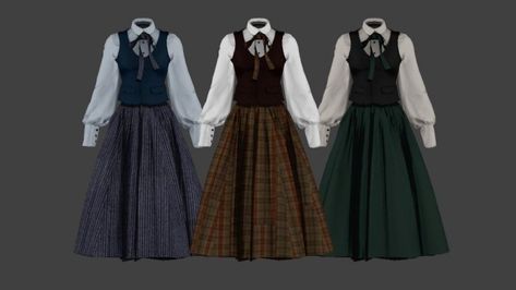 Ts4 Dress, Vestidos Dresses, Cc Clothing, Sims Medieval, Character Clothes, Sims 4 Anime, The Sims 4 Packs, Sims 4 Dresses, Sims 4 Characters