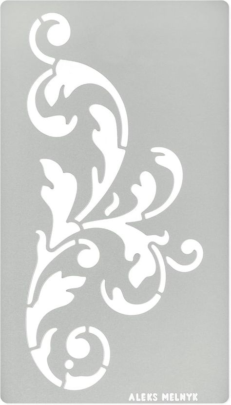 Amazon.com : Aleks Melnyk No.349 Metal Stencil, Swirls, Ornaments, Flowers Vine, Patterns, Border, Small Stencil, 1 PCS, Template for Wood Burning, Engraving, Crafting, Scrapbook, Art, Ornate : Arts, Crafts & Sewing Swirl Designs Pattern, Flower Vine Stencil, Scroll Patterns Swirls, Swirl Design Pattern, Floral Swirl Pattern, Art Nouveau Border Stencil, Swirl Design, Wood Burning, Vines