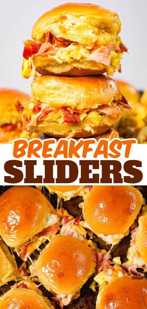 Easy Breakfast Sliders, Sliders Breakfast, Breakfast Sliders, Menu Sarapan Sehat, Breakfast Slider, Hot Breakfast, Slider Recipes, India Food, Nasi Goreng