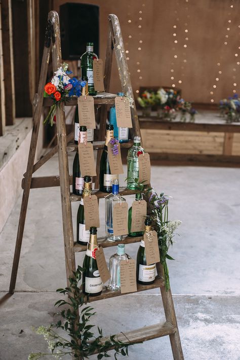 Wine Bottle Table Plan, Wedding Table Decor Bottles, Bottle Table Plan, Wine Bottle Ladder Seating Chart, Table Plan Wedding, Ladder Table Plan, Table Seating Chart Wedding Ladder, Wedding Seating Chart Display, Wine Theme Wedding