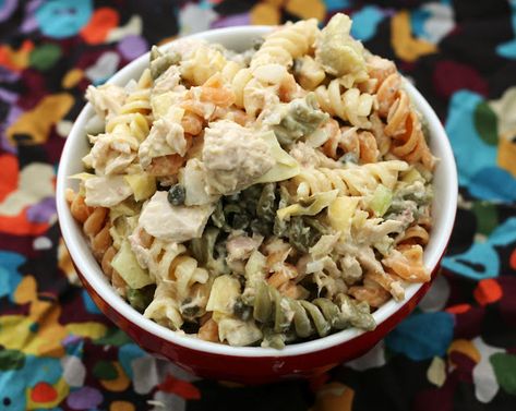 Tuna Artichoke Pasta Salad Pasta Salads Cold, Coconut Lime Recipes, Salad With Artichokes, Canned Artichoke, Italian Dressing Pasta Salad, Summer Pasta Salads, Artichoke Pasta Salad, Under The Sea Food, Seafood Pasta Salad