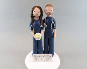 Doctor Wedding, Wedding Cake Figures, Nurse Wedding, Basic Wedding, Doctor Cake, Wedding Cake Toppers Unique, Unique Cake Toppers, Wedding Crashers, Themed Wedding Cakes