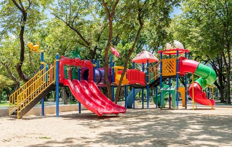 Premium Photo | Colorful outdoor playground in park Outdoor Playground, Philippines, Stock Photos, Color