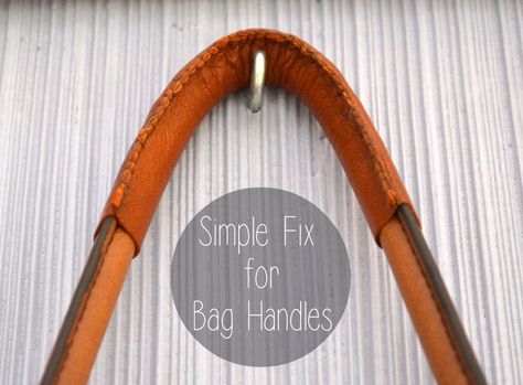 How To Fix Purse Straps, Purse Handle Repair, Replace Purse Straps Diy, Purse Handle Wrap, Purse Handles Ideas, Diy Purse Strap Repair, Bag Handles Ideas, Diy Heart Garland, Purse Repair