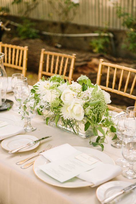 Healdsburg Wedding, Wedding Rehearsal Dinner Decorations, Chinoiserie Wedding, Rectangular Vase, Rose Floral Arrangements, Green Wedding Inspiration, Beach Wedding Centerpieces, Table Arrangements Wedding, Pin Down