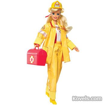 Barbie, Firefighter, 1995 Yellow Barbie, Hey Barbie, Nurse Barbie, Barbie Careers, Barbie Bday, Collector Barbie, 90s Barbie, Barbie 90s, Im A Barbie Girl