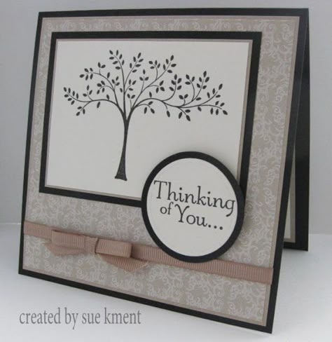 Thoughts And Prayers Stampin Up Cards, Stampin Up Thoughts And Prayers, Stampin Up Sympathy, Stampin Up Sympathy Cards, Rubber Stamping Cards, Sympathy Cards Handmade, Thoughts And Prayers, Wood Crafting, Hand Made Greeting Cards