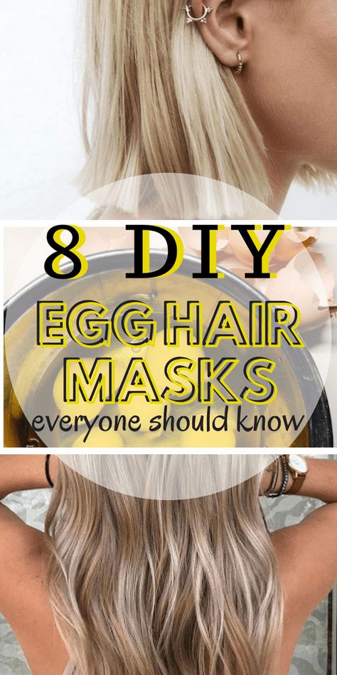 Here's 8 DIY egg hair masks everyone needs to know about! #eggmask #healthyhair Egg Hair, Egg Hair Mask, Hair Mask Diy, Egg For Hair, Best Hair Dye, Prom Makeup Looks, At Home Hair Color, Fall Makeup Looks, Hair Masks