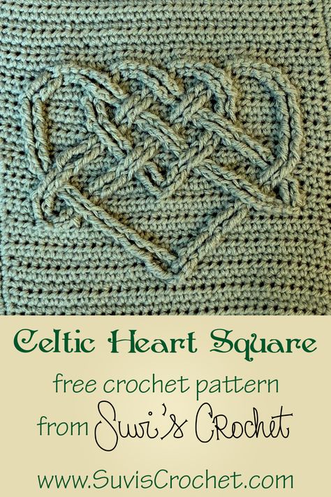 Irish Crochet Patterns Free Afghan, Crochet Cable Pattern Diagram, Irish Crochet Blanket Patterns Free, Crochet Celtic Stitch, Celtic Afghan Crochet Pattern Free, Crochet Celtic Knot Square Free Pattern, Celtic Cable Crochet Pattern, Scottish Crochet Patterns, Crochet Wedding Ring Afghan Free Pattern