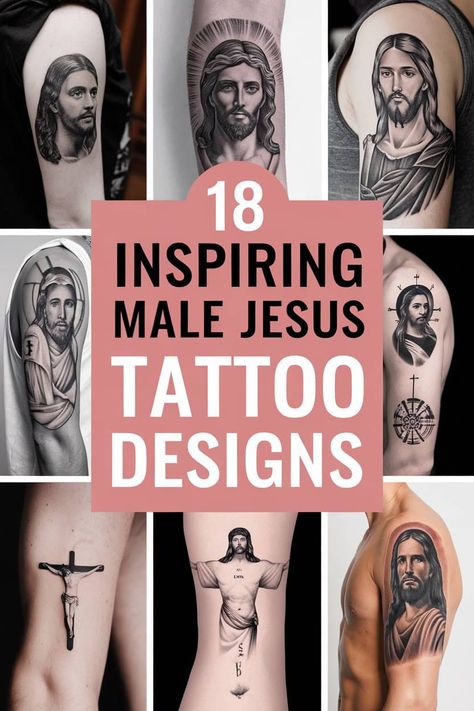 Holy Ink: 18 Remarkable Male Jesus Tattoo Ideas Saint Joseph Tattoo, Jesus Tattoo Ideas, Jesus Tattoo Sleeve, Biblical Scenes, Jesus Tattoo Design, Jesus Crown, Scene Tattoo, Garden Of Gethsemane, Miracles Of Jesus