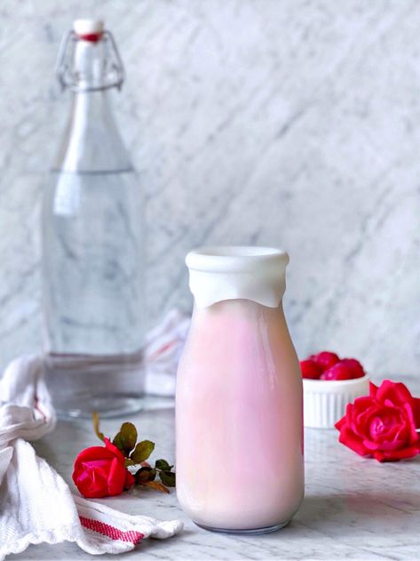 EXTRAS – Michellesipsandsavors Rose Syrup, Raspberry Rose, Homemade Almond Milk, Raspberry Almond, Almond Nut, Agave Syrup, Raw Almonds, Nut Milk, So Yummy