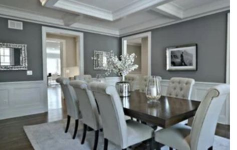 Diy Room Painting Ideas, Diy Room Painting, Room Painting Ideas, Shades Of Grey Paint, Big Houses Interior, Dining Room Paint Colors, Dining Room Paint, Dining Room Remodel, Grey Dining Room