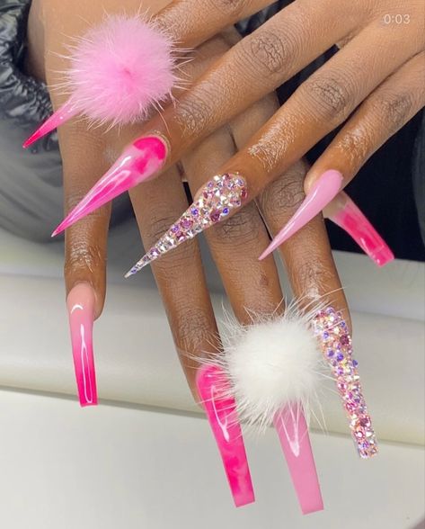 Baddie Nails Acrylic, Nails Fire, Nails Baddie, Long Acrylic Nail Designs, Drip Nails, Baddie Nails, Acrylic Press On Nails, Cute Acrylic Nail Designs, Dope Nail Designs