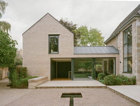 Concrete Kitchen Island, Brick Extension, 18th Century House, Exposed Rafters, English Architecture, London Lifestyle, Colorado State University, Rural House, Outdoor Entertaining Spaces