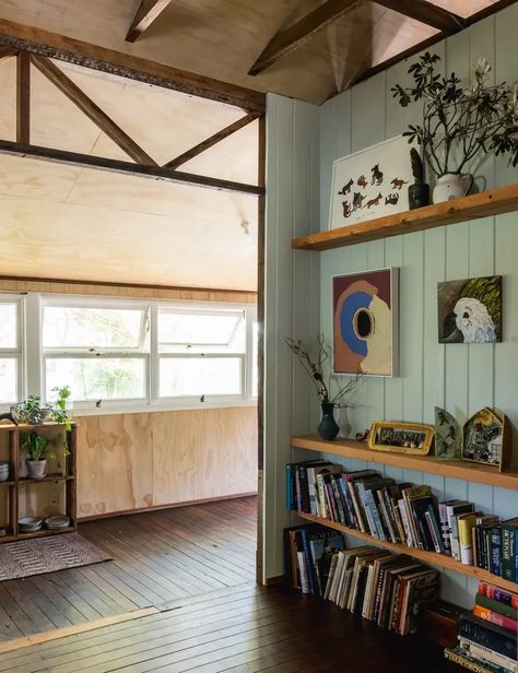 A Character-Filled + ‘Unpretentious’ Forever Home In Fingal Head Farmhouse 2023, Tiny House Room, Rustic Beach House, Patterned Furniture, House Vibes, Timber Walls, Seattle Homes, Timber Panelling, Farmhouse Cottage