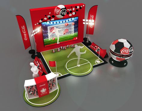 CocaCola Euro 2020 Aktivite Alanı on Behance Sports Activation Ideas, Event Bar Design, Football Office, Football Stand, Game Booth, Expo Stand, Event Bar, Games For Fun, Event Stand