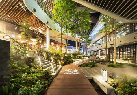 Mall Design, Landscape Architecture Design, Green Architecture, Collaboration Space, Landscape Plans, Landscaping Tips, Green Building, Shopping Center, Architecture Model