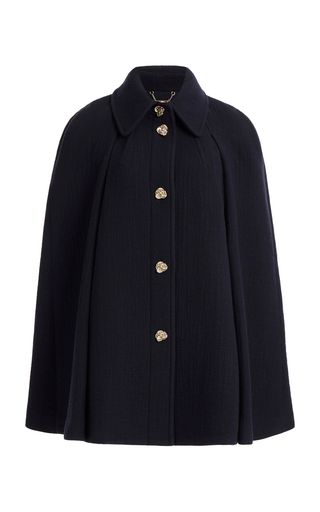 Chloé Fashion Collections For Women | Moda Operandi Cape Coat Outfit, Preppy Chic Outfits, Chloe Fashion, Wool Cape Coat, Smart Casual Women, Wool Cape, Professional Wardrobe, Cape Coat, Simple Trendy Outfits