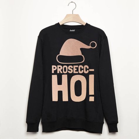 Christmas Prosecco, Pic Captions, Womens Christmas Jumper, Christmas Party Wear, Diy Ugly Christmas Sweater, Christmas Jumper Day, Slogan Sweatshirt, Running Club, Funny Christmas Sweaters