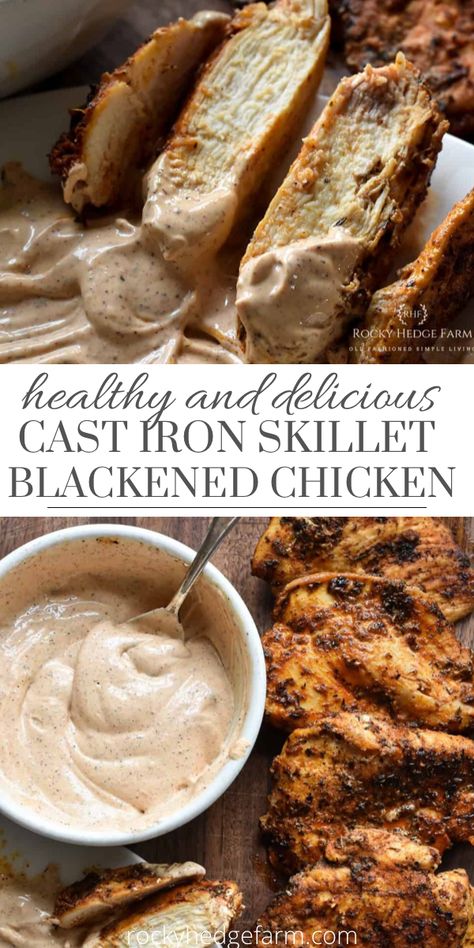 Chicken Recipes In Cast Iron Skillet, Blackened Chicken Recipe Dinners, Meals In Cast Iron Skillet, Cast Iron Chicken Drumsticks, Cast Iron Chicken Tenderloins, Cast Iron Grilled Chicken, Cast Iron Skillet Meals Dinners, Sauce For Blackened Chicken, Cooking In Cast Iron Skillet