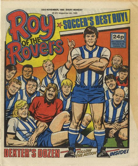 On this day, 23 November 1985: Roy of the Rovers Mike White, Football Magazine, Football Drawing, Old Comic Books, Sir Alex Ferguson, Magazine Article, Hard Men, Old Comics, Soccer Stars