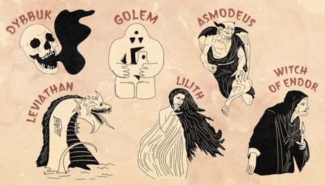 Golem Jewish, Witch Of Endor, Jewish Learning, Chest Tattoos, Creepy Tattoos, Gothic Tattoo, Supernatural Beings, Demon Hunter, Religious Books