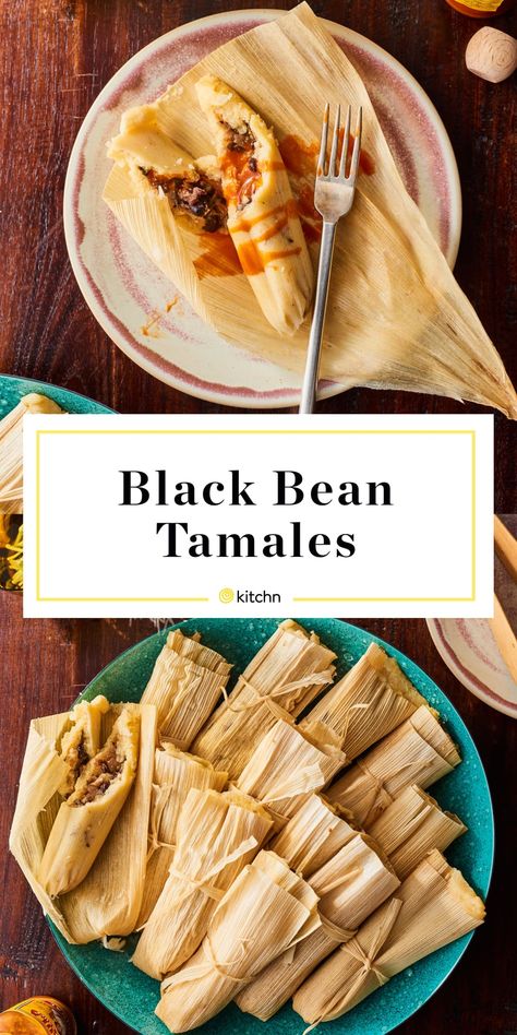 Black Bean Tamales, Bean Tamales, Vegetarian Tamales, Vegan Tamales, People And Food, Cleaning Baking Sheets, Southern Thanksgiving, Tamale Recipe, Vegan Mexican Recipes