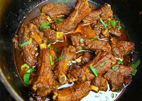 Caribbean Stewed Pork Ribs. Pork Rib Stew Recipe, Beef And Ale Stew, Stewed Pork, Trini Food, Pork Rib Recipes, Pork Stew, Caribbean Cuisine, Caribbean Style, Easy Baked Chicken