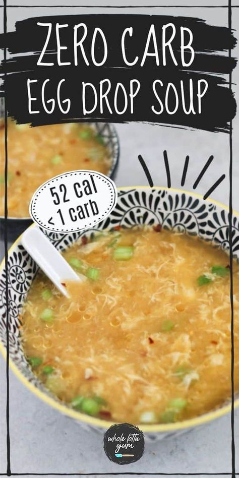 Homemade Egg Drop Soup (Keto & Gluten Free) Broccoli Cheddar Potato, Keto Egg Drop Soup, Homemade Egg Drop Soup, Egg Drop Soup Recipe, Whole Lotta Yum, Food For 2, Soup Keto, Low Carb Soups, Low Carb Soup Recipes