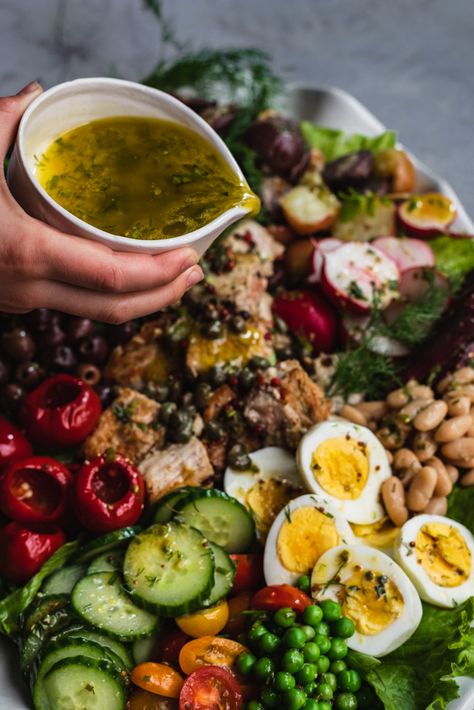 French Niçoise Summer Salad - Cosette's Kitchen Chicken Salad Cold Plate Ideas, French Salad Nicoise, French Nicoise Salad, Vegetarian Nicoise Salad, Salad Nicoise Dressing, Nicoise Salad Recipe Dressing, Tuna Nicoise Salad Dressing, Chicken Nicoise Salad, Classic French Salad