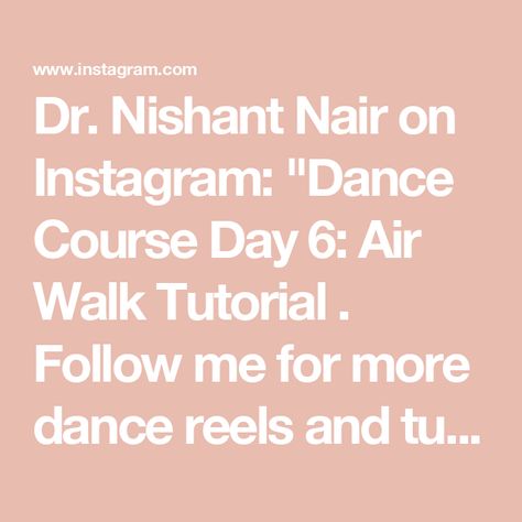 Dr. Nishant Nair on Instagram: "Dance Course Day 6: Air Walk Tutorial 
.
Follow me for more dance reels and tutorials 👟👟
.
#dancetutorial #shuffledance #airwalk #footworktutorial #dancingprofessor #whiteshoes" Renegade Dance Tutorial, Nuvo Dance Convention, Dance Reels, Online Dance Classes, Day 6, White Shoes, Follow Me, On Instagram, Instagram