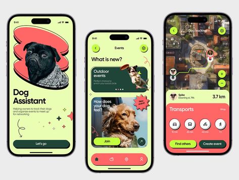 Pet App Design, Walking App, App Concept, Social Circle, Mobile Banking, New Mobile, Mobile App Design, Event Organization, Mobile Ui