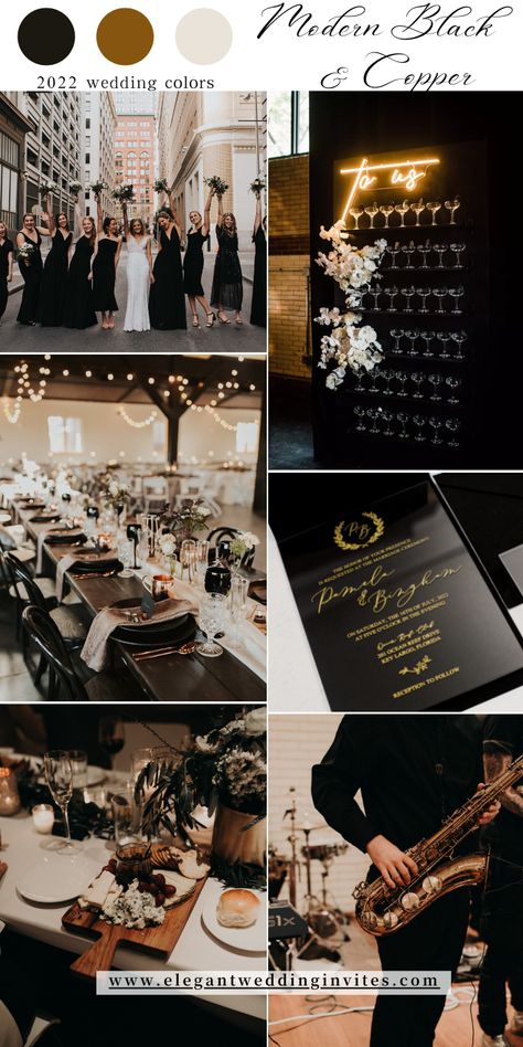 Black And Black Wedding, Brown Black Wedding Theme, Wedding Black Tie Theme, Terracotta Wedding Theme Colors, Modern Black And Gold Wedding, Black Affair Wedding, Black And White Flower Wedding, Beer Seating Chart Wedding, Dinner En Noir