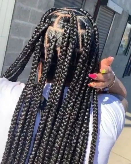 20 Pretty Girl Summer Protective Styles for Black Women - Coils and Glory Blonde Box Braids, Big Box Braids Hairstyles, Jumbo Box Braids, Long Box Braids, Box Braids Hairstyles For Black Women, Braids Hairstyles Pictures, Box Braids Styling, Girls Hairstyles Braids, Braided Hairstyles For Black Women