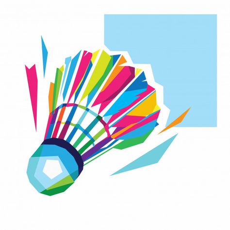 Colorful shuttlecock illustration | Premium Vector #Freepik #vector #design #sport #colorful #modern Badminton Pictures, Sports Illustrations Art, Badminton Logo, Satirical Illustrations, Zestaw Ikon, Racquetball, Sport Illustration, Sport Art, Haiwan Peliharaan