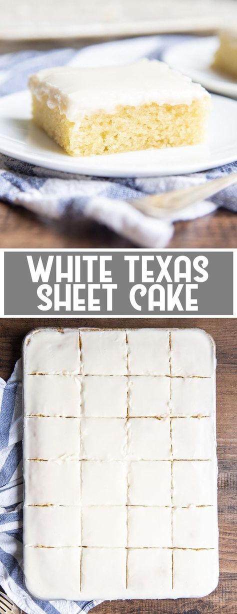 Cherry Texas Sheet Cake, French Vanilla Dump Cake, Moist Vanilla Sheet Cake, Vanilla Sheet Cake, Sheet Cake Cookies, White Sheet Cakes, White Texas Sheet Cake, Dessert For A Crowd, Texas Sheet Cake Cookies