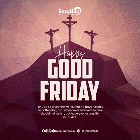 Good Friday Poster, Friday Flyer Design, Easter Flyers, Happy Good Friday, Ad Ideas, Social Media Art, Graphic Styles, Morning Nature, Flyer Design Layout