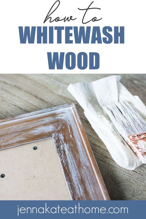 Learn just how simple it is to whitewash wood with only paint and water, then get to work transforming furniture and plank walls with this easy DIY! #jennakateathome How To Whitewash Wood, Whitewash Coffee Table, Whitewash Paint, How To Whitewash, White Washed Furniture, Restoration Hardware Style, Transforming Furniture, Plank Walls, Furniture Wax