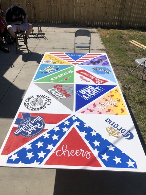 Pong Table Designs, Beer Pong Table Diy, Diy Beer Pong, Diy Beer Pong Table, Custom Beer Pong Tables, Beer Pong Table Designs, Neon Crafts, Beer Table, Table Design Ideas