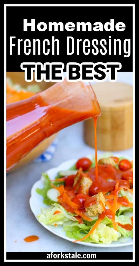 Homemade French Dressing, French Dressing Recipe, Grilled Romaine, Salad Dressing Recipes Healthy, Salad Dressing Recipes Homemade, French Dressing, Homemade Salads, Grilled Chicken Salad, Homemade Dressing