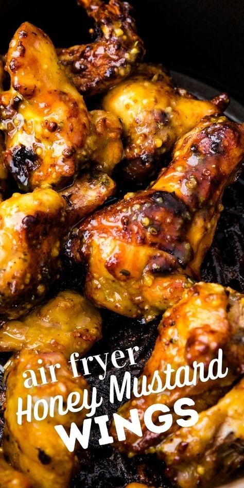 Honey Mustard Wings Recipe, Mustard Chicken Wings Recipes, Marinade For Chicken Wings Air Fryer, Best Air Fried Chicken Wings, Chicken Wing Marinade Air Fryer, Chicken Wing Recipes Air Fryer, Chicken Wings Air Fryer Recipe, Air Fryer Honey Mustard Chicken, Best Chicken Wings Recipe