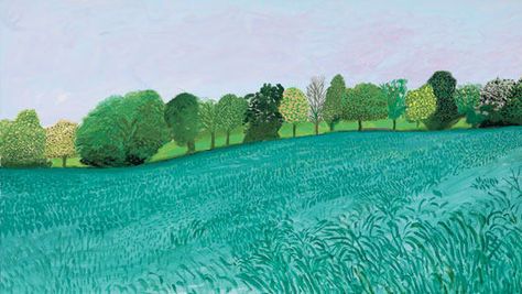 David Hockney's Landscapes David Hockney Artwork, David Hockney Landscapes, David Hockney Paintings, David Hockney Art, Robert Rauschenberg, Pop Art Movement, Edward Hopper, David Hockney, British Artist