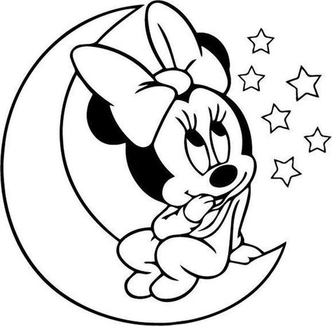 Minnie Mouse Tattoo, Minnie Tattoo, Minnie Mouse Coloring Pages, Mom Coloring Pages, Minnie Mouse Drawing, Disney Stained Glass, Easy Graffiti Drawings, Minnie Mouse Baby, Baby Coloring Pages