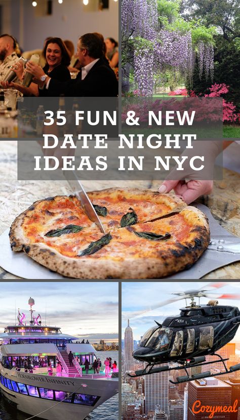 These 35 fun and new ideas for date night in NYC will bring a spark back to date night—and they just might make you fall in love with the city all over again, too. Date Night In New York City, New York Date Ideas, New York City Date Night, New York Date Night, Nyc Date Ideas, Nyc Date, Nyc Birthday, Night In Nyc, Rooftop Cinema